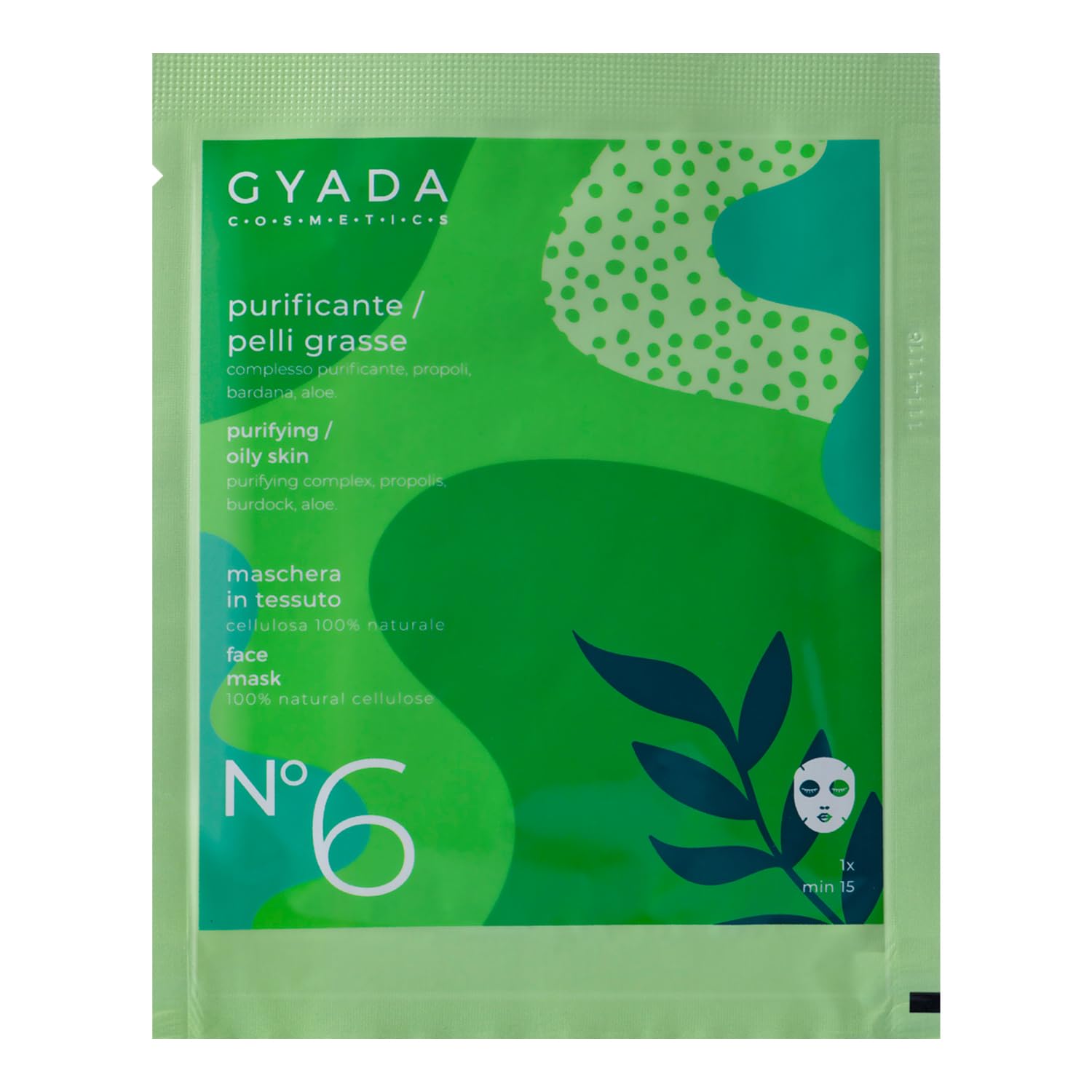 GYADA COSMETICS Maschera Viso in Tessuto Purificante Product Description