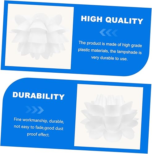 Miniatura 5 de STOBAZA Pantalla de flor de loto cubierta de lámpara de plástico adorna accesorio de luz pantalla multifuncional para el hogar