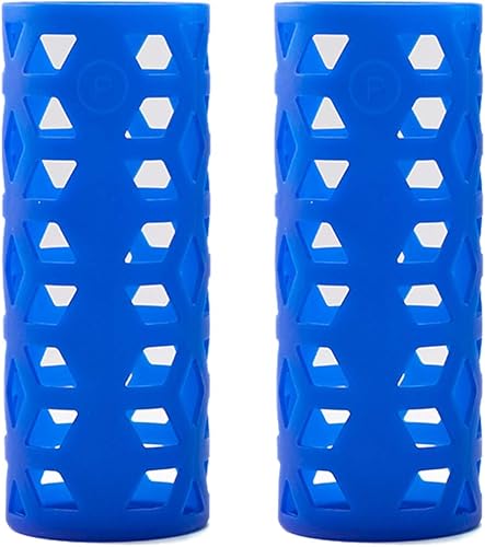 Mangas de silicona para termos y botellas de vidrio, 2 Pack - azul