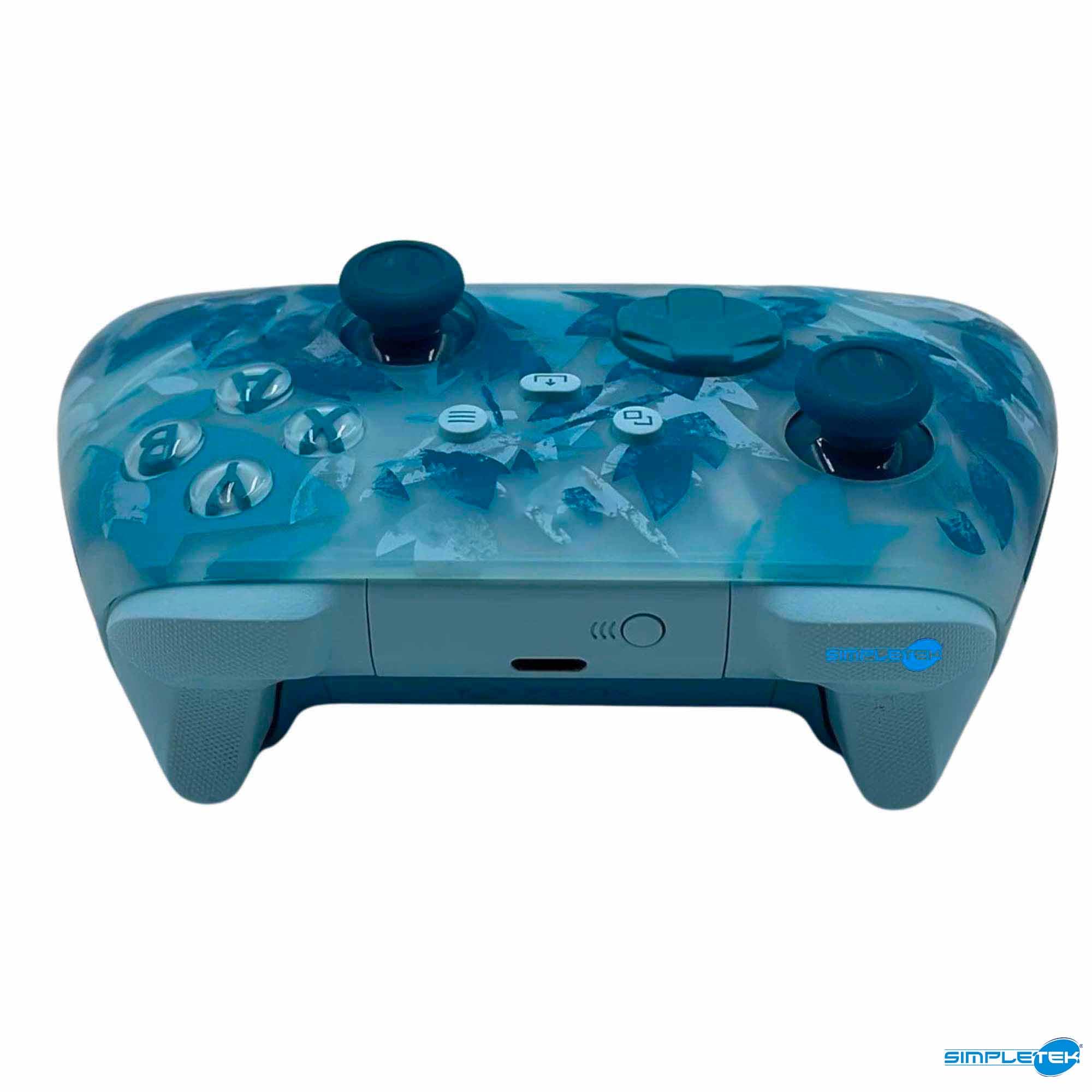 SIMPLETEK - Controller Wireless Gaming Ergonomico - USB-C - Ice Breaker | Compatibile con Xbox X S One Series, Compatibile con Android e Windows, Compatibile con iOS, Bluetooth, jack audio 3,5 mm