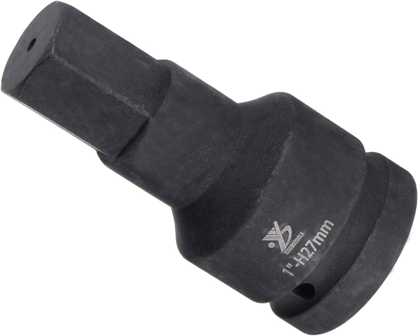 Impact Hex Bit Socket, 32mm Hex Bit 1" Square Drive 102mm Length, CR-MO Chamfer Design Pin Hole Metric Hex Socket - (Applications: for Automotive Electric Repair)