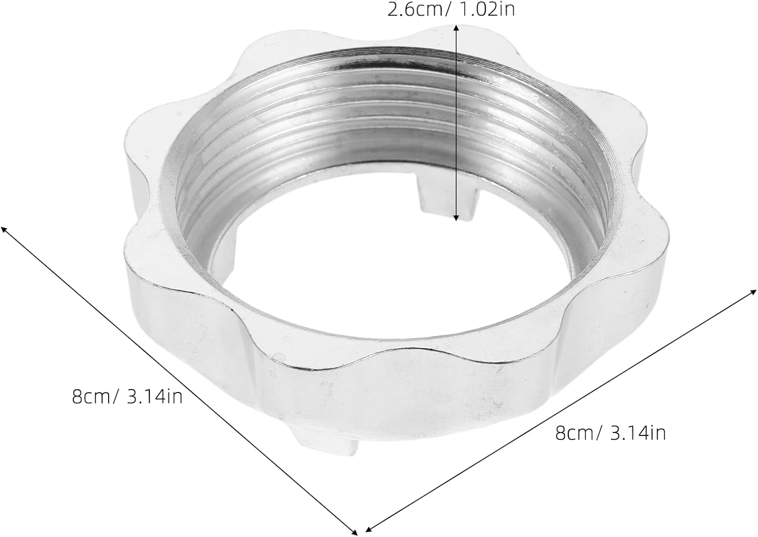 VALICLUD 2pcs Meat Grinder Nut Assembly 8cm Diameter Replacement Spare Parts for Electric Kitchen Mincer Suitable for Meat Grinding and Food Preparation