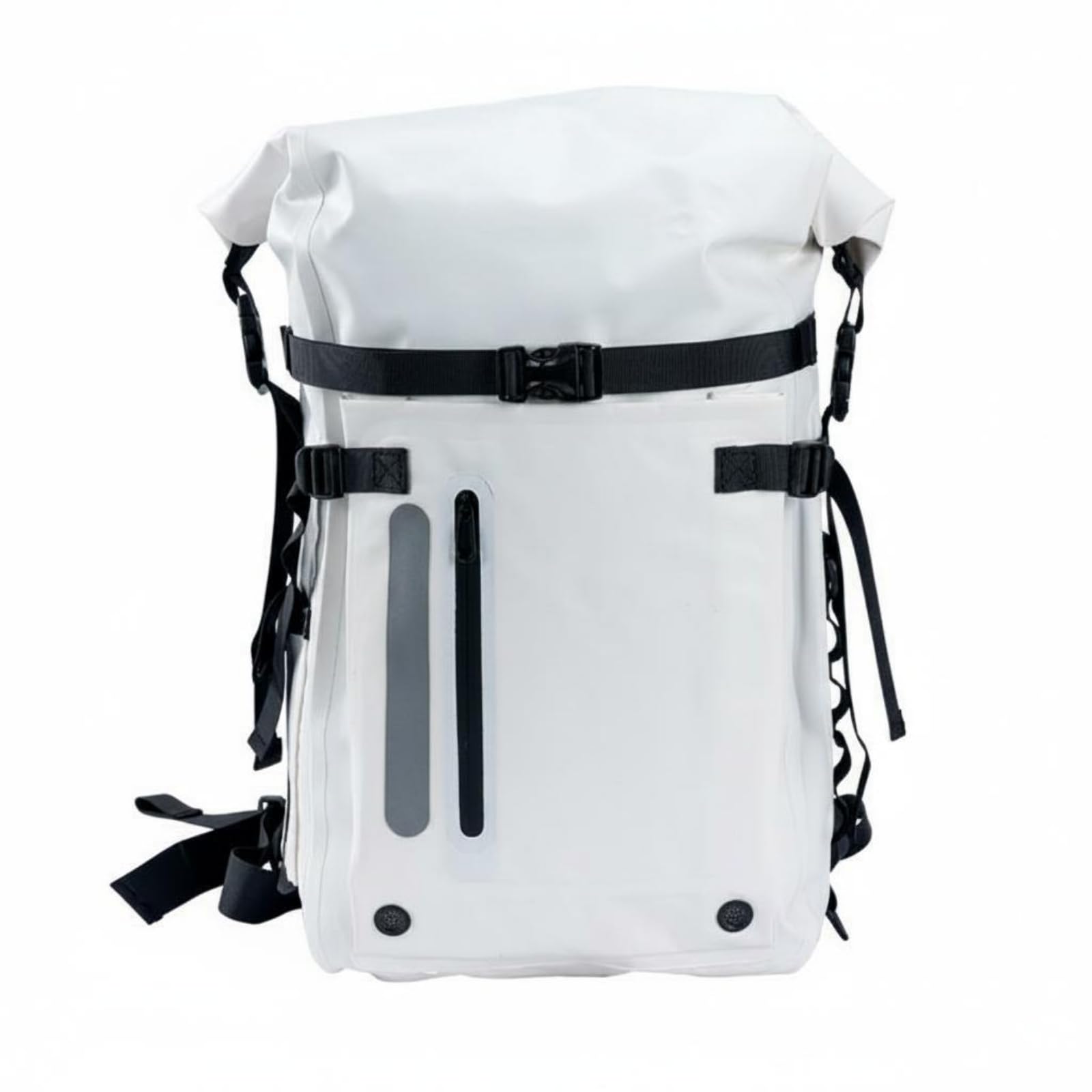 MERIGLARE Waterproof Sports Carrier Sac Étanche Sac à Marin Sac de Sport Matériau PVC IPX7 et Couture Renforcée Compartiment, Blanc, Blanc, 30L IPX-7 Étanche, Peut Être Utilisé Comme Sac De Plongée