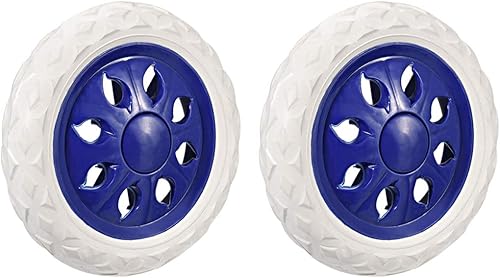 uxcell Carrito de compras Rueda Reemplazo 6.5 Pulgadas Dia Goma Espuma Azul 2pcs (Capacidad de Carga 22Lbs Cada uno)