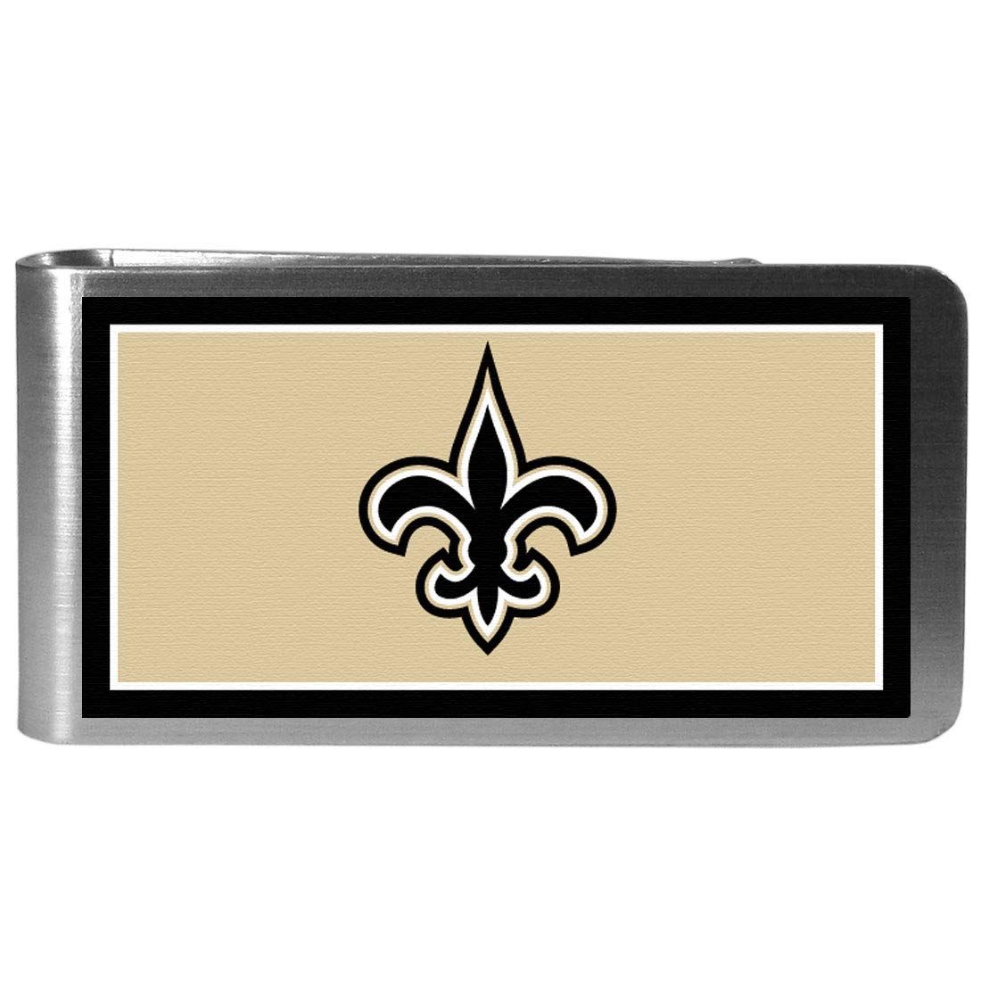 SiskiyouNFL New Orleans Saints Mens SportsSteel Logo Money Clip, Steel, One Size
