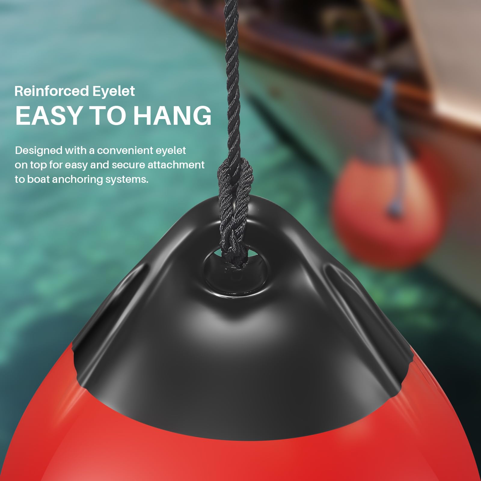 YLVERX Pair Of Boat Mooring Buoys, Marine Grade Inflatable Vinyl Round - View #6
