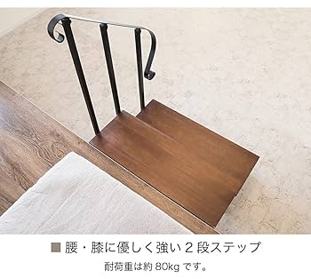 〇チーク　手すり付きステップ2段　階段　庭 楽天市場】イングリッシュガーデン風の手すり付きステップ 2段