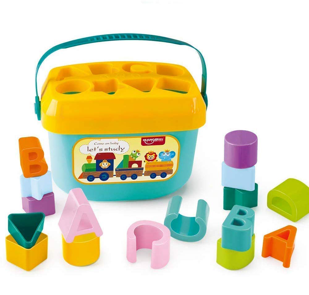 Nijek Store Baby's First Sorting Building Blocks Toy for Kids Alphabets Color and Shapes Learning Educational Toy for Kids Boy and Girl(Multicolor)