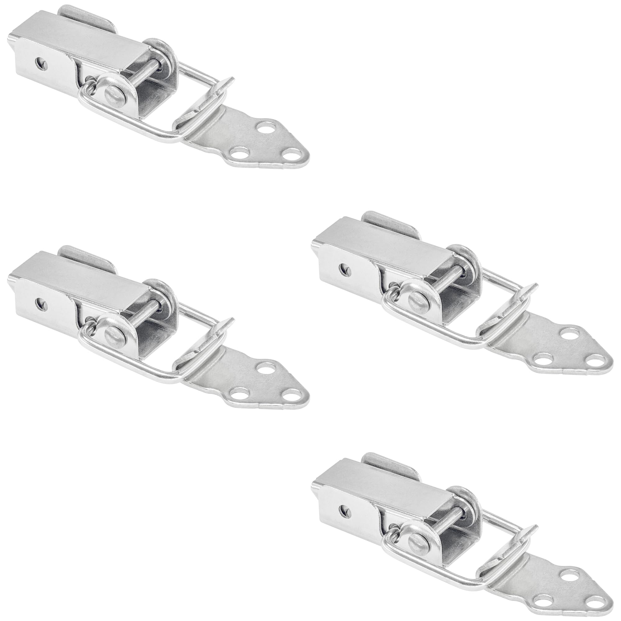 4 PCS Toggle Latches,Case Clasp Lock,304 Stainless Steel Small Clasps for Toolbox, Silvery - Image 2