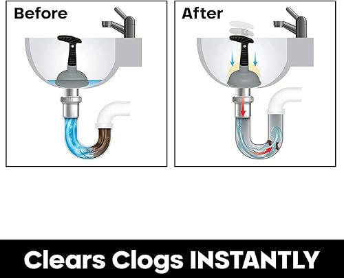 Miniatura 9 de Posicionador de fregadero, potente mini émbolo con mango corto, pequeña herramienta de desatascamiento fácil de usar para desagües de baño, ducha,