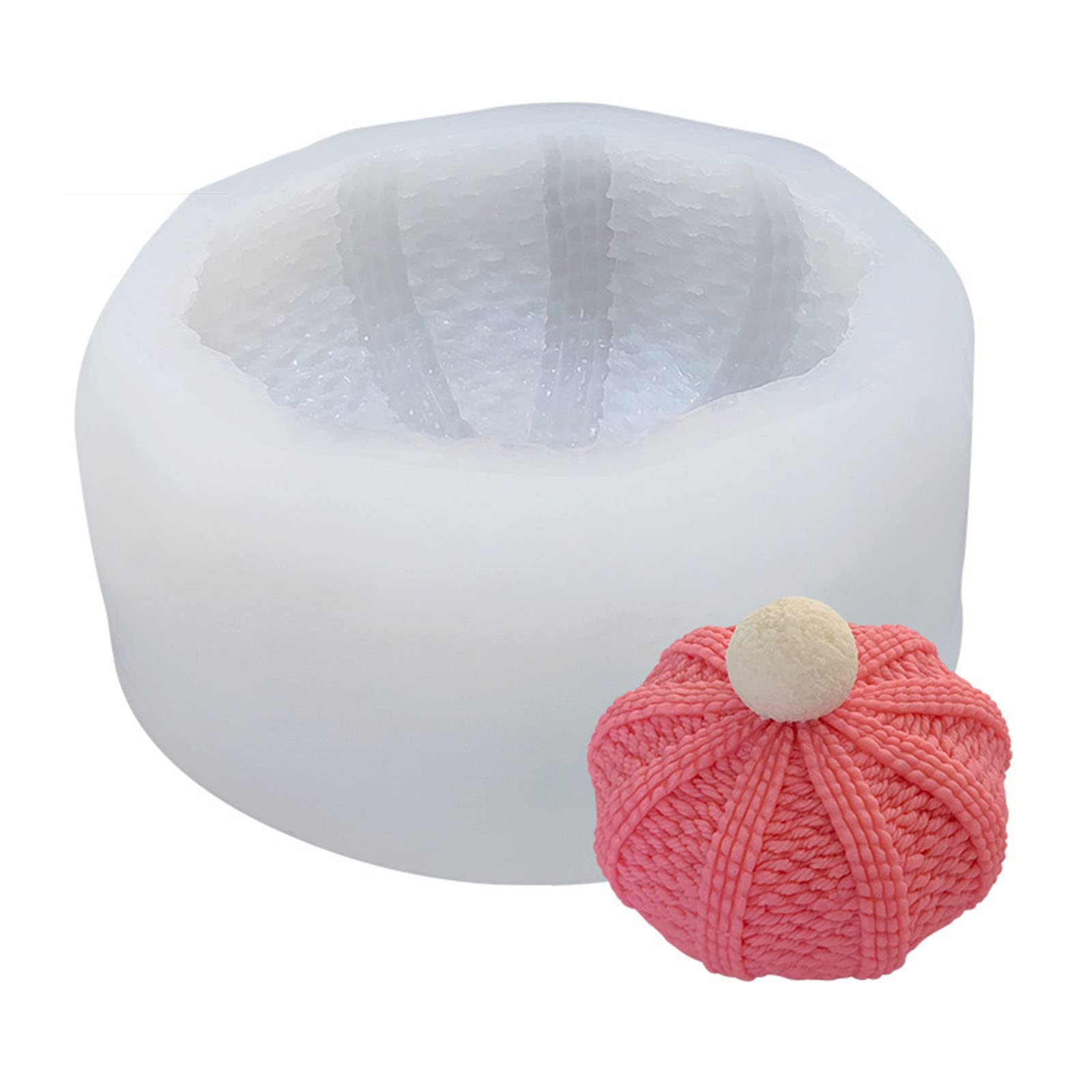Buxuaaaa Small Knitted Hat Silicone Fondant Molds Christmas Hat Shape Resin Cake Decorating Tools For Kitchen Baking Plaster Mold Casting Kit