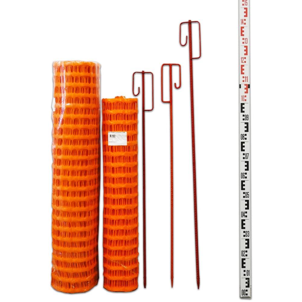 Kunststoff Fangzaun orange - extra schwer 12,5 kg, Gitterzaun, Schutzzaun, Warnzaun