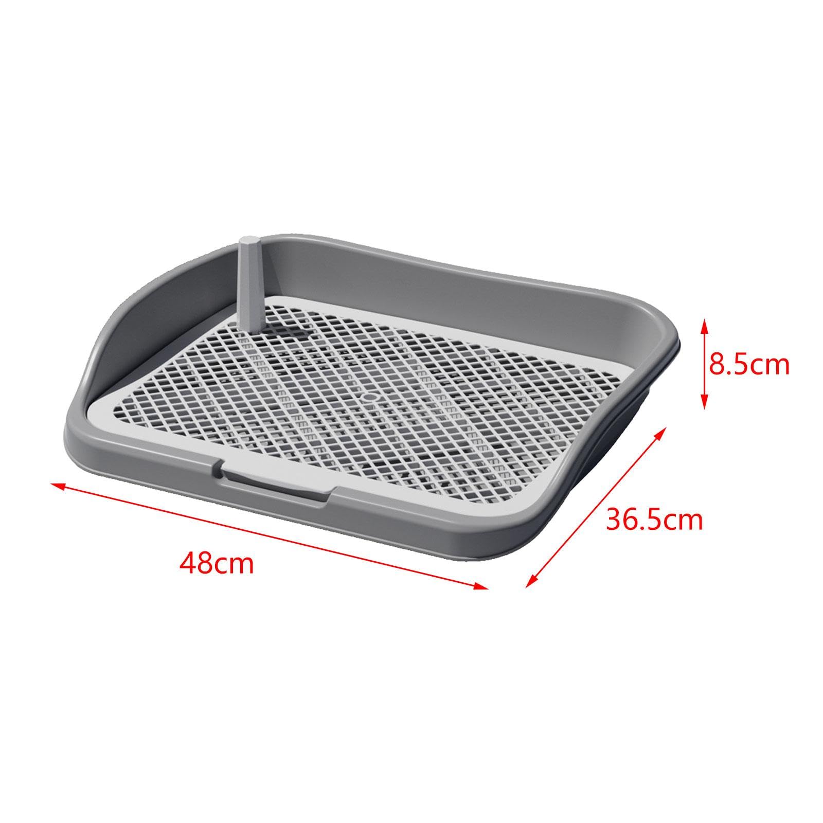 Sharplace Support de Pipi de Toilette pour Chien, Plateau de Pot pour Chien, grilles d'entraînement, Plateau à litière pour Animaux de Compagnie, Tapis, Gris
