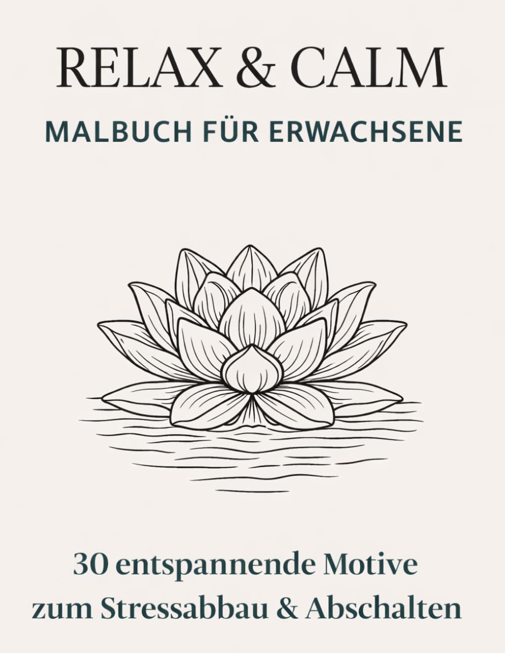 Relax & Calm – Malbuch für Erwachsene: 30 entspannende Motive zum Stressabbau & Abschalten