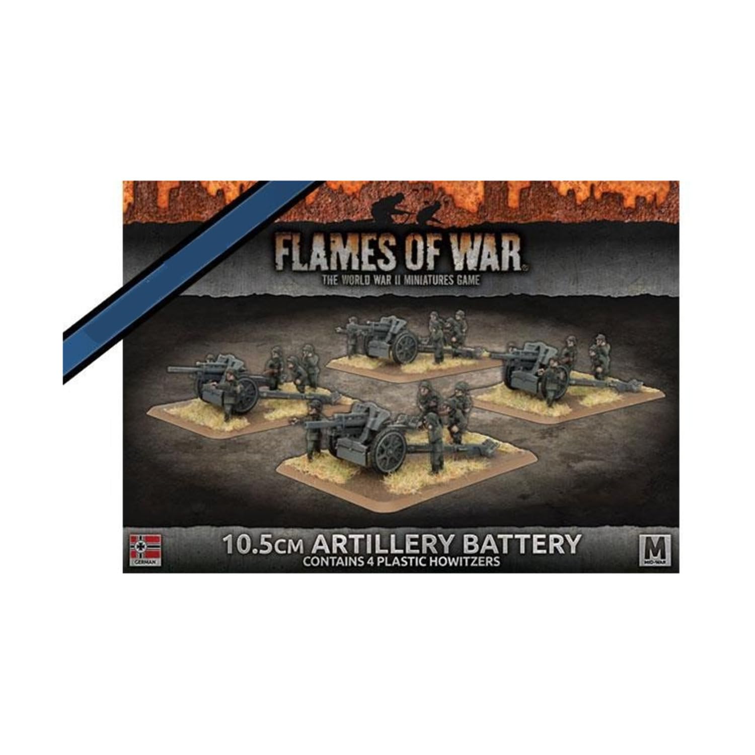 Flames of War German 10.5cm Artillery Battery (Mid War, GBX117)