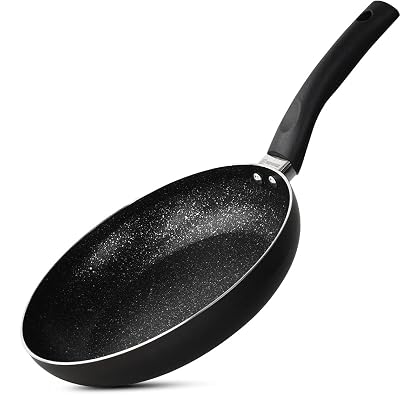 Bergner Essential Plus 5-Layer Non-Stick Coated 24 cm Frypan, Consumes Less Oil, Frying Pan with Bakelite Handle, Comfor