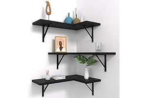Gothic Glam: Floating Corner Shelves for a Spooktacular Work Ambiance