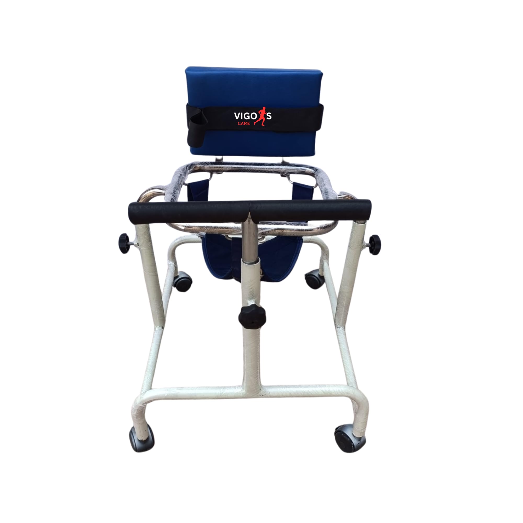 C.P Walker with Wheels for Children/Kids (2 to 3) feet - Hight Adjustment, Body Support Disabled Child For Maintance Balance for physiotherphy Equipment CP-002.