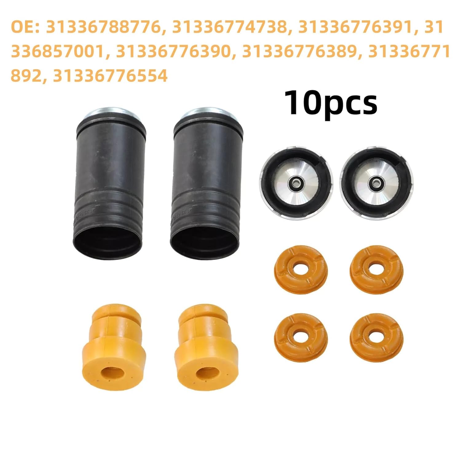 Front Shock Strut Top Mounts Support Upper Lower Bump Stop Replacement for BMW X5 X6