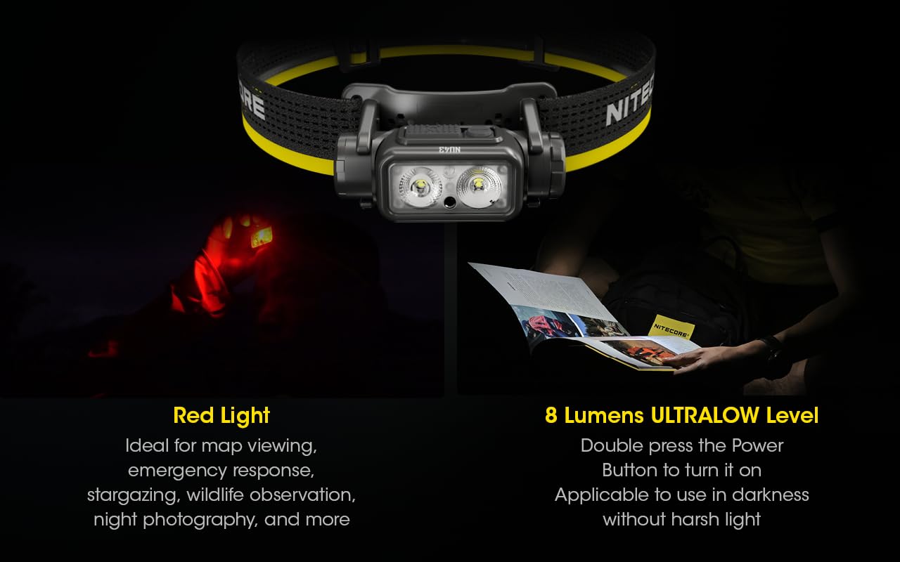 Nitecore NU43-1400 Lumen, USB-C, Entfernungssensor