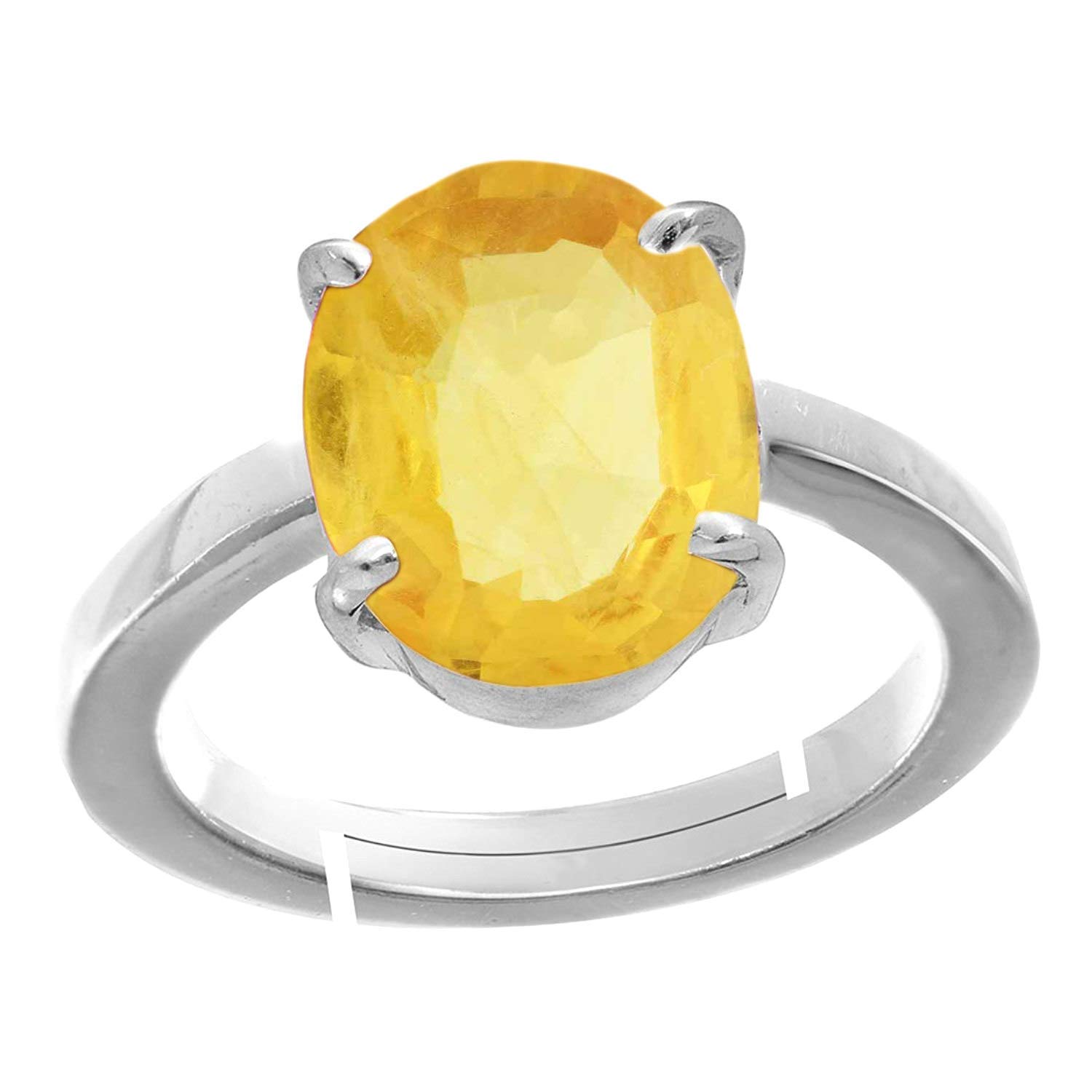 Anuj Sales Certified Unheated Untreatet 14.00 Ratti A+ Quality Natural Yellow Sapphire Pukhraj Gemstone Silver Adjustable Ring for Womens and Mens (B08QD1K3Y4) Amazon Price History, Amazon Price Tracker