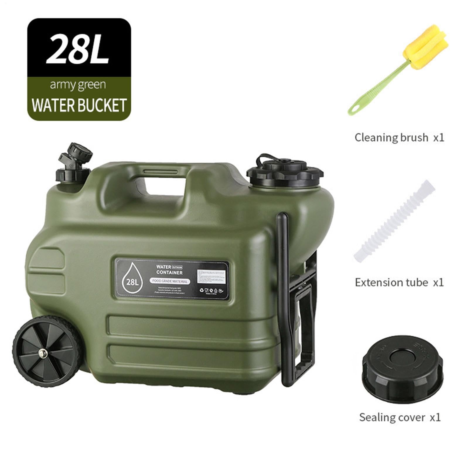 Camping Wasserkanister 28L tragbarer auslaufsicherer Tank mit Zapfhahn | Tragbarer Wasserkanister für Notfälle, Picknick, Auto, Wandern, Survival, Sturm, Wohnmobil,
