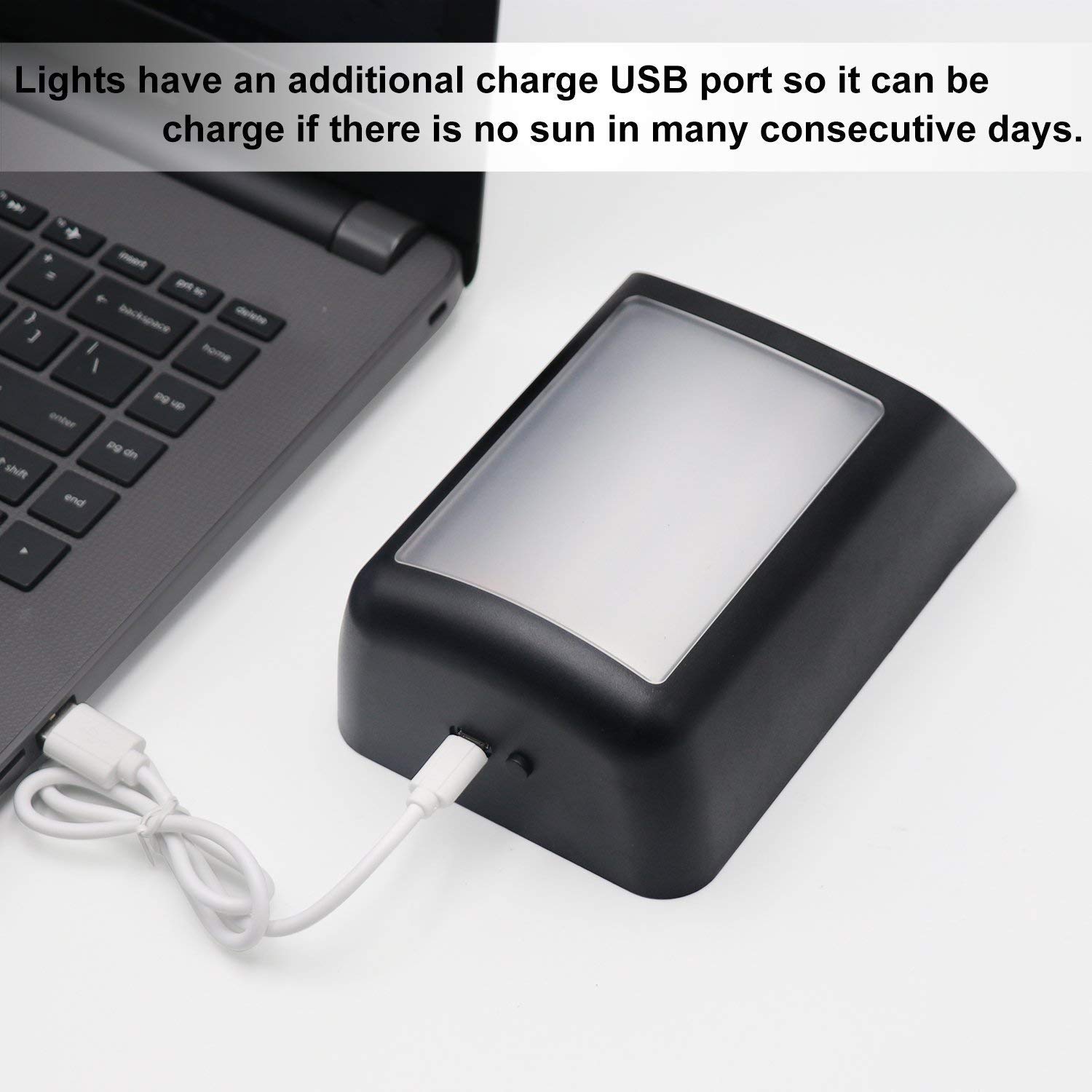 Luz de Llama Solar Recargable por USB, Luces solares LED de Baile Intermitentes, lámpara de Pared de jardín con Encendido/Apagado del Atardecer al Amanecer, luz Exterior Impermeable IP65 para