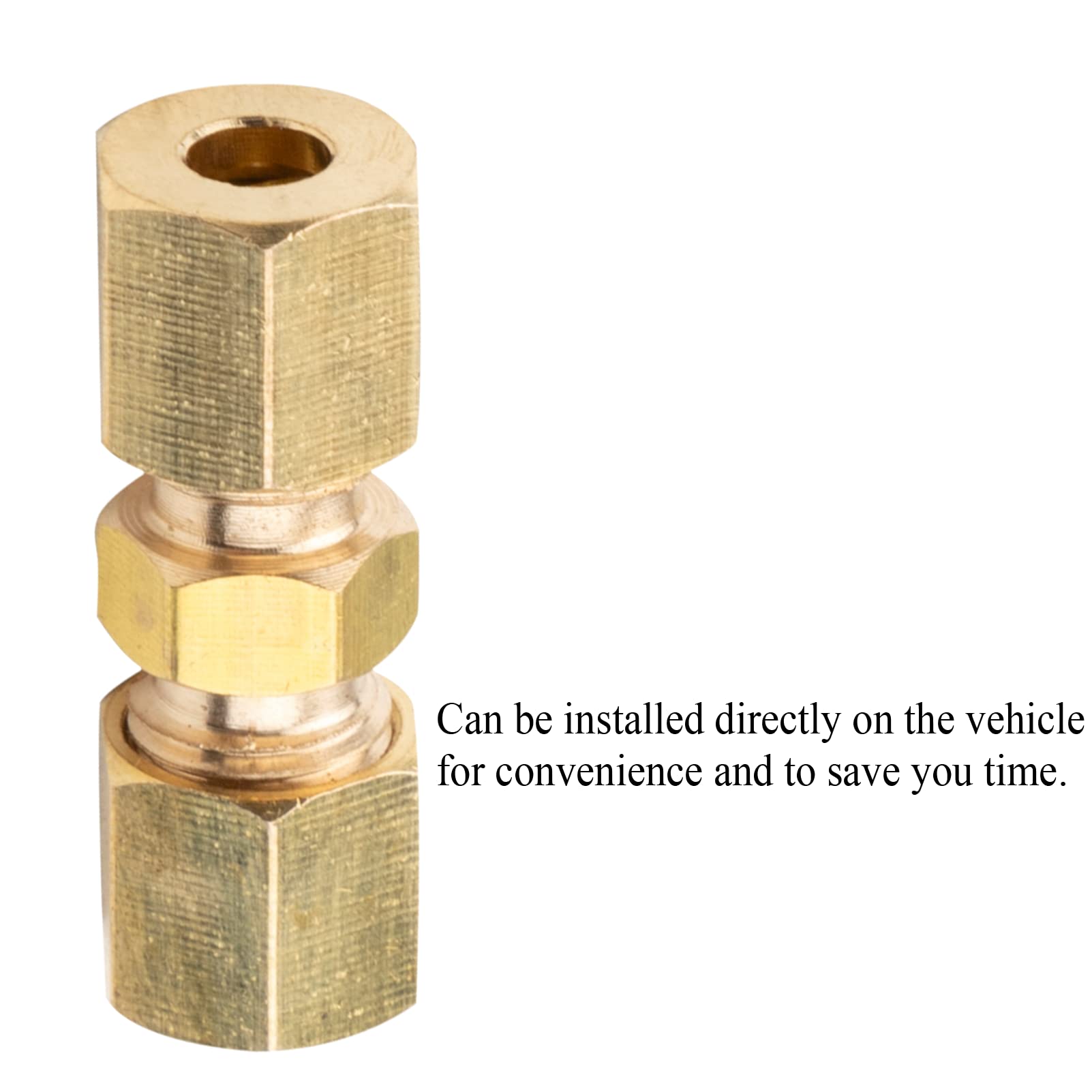 Lot de 10 connecteurs de câbles de frein - Raccord droit - Réducteur de compression - 4,75 mm - Cuivre - Acier - Universel