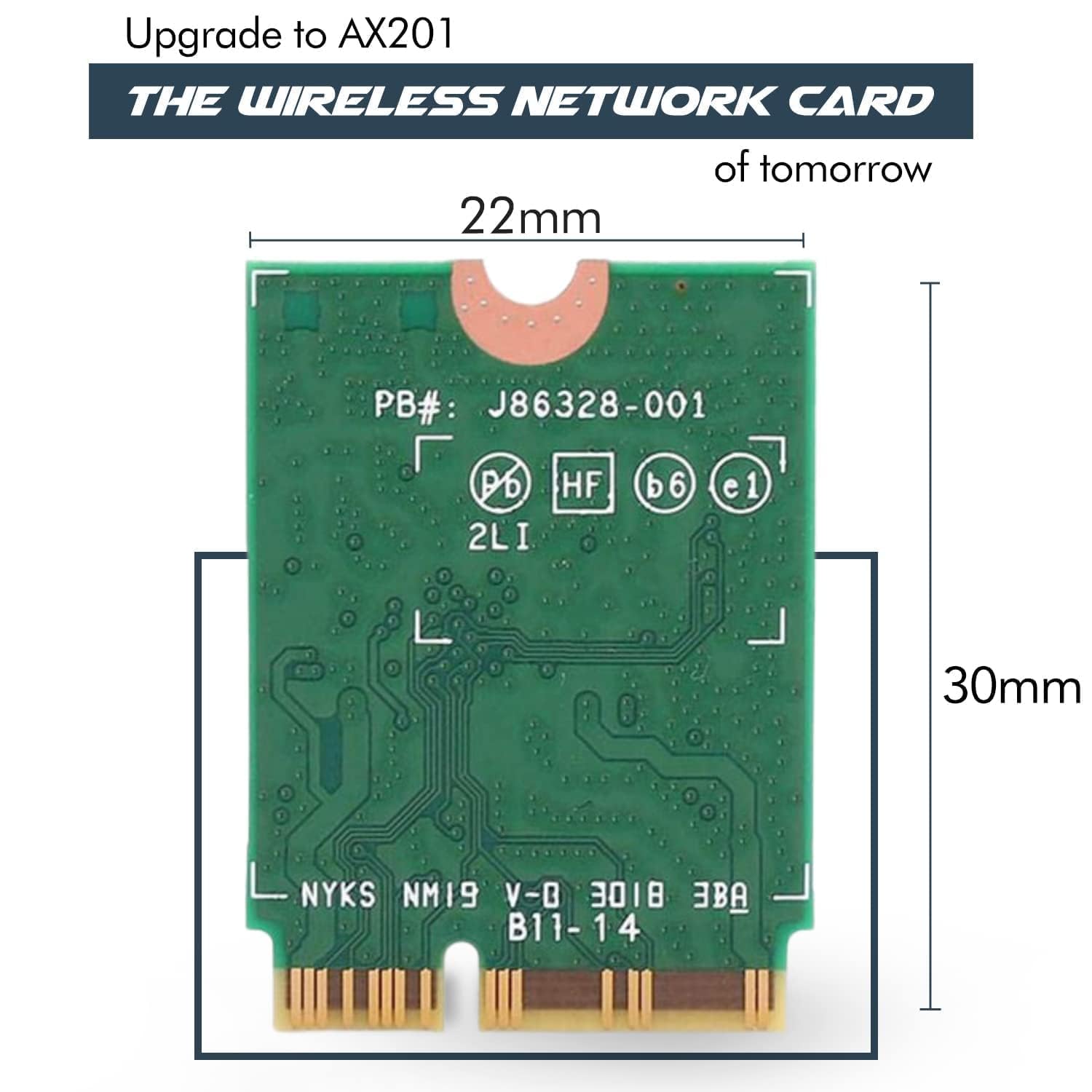 AX201 WiFi 6 Card - 2.4 Gbps Fast Wireless -2 AX201 WiFi 6 Card - 2.4 Gbps Fast Wireless -2