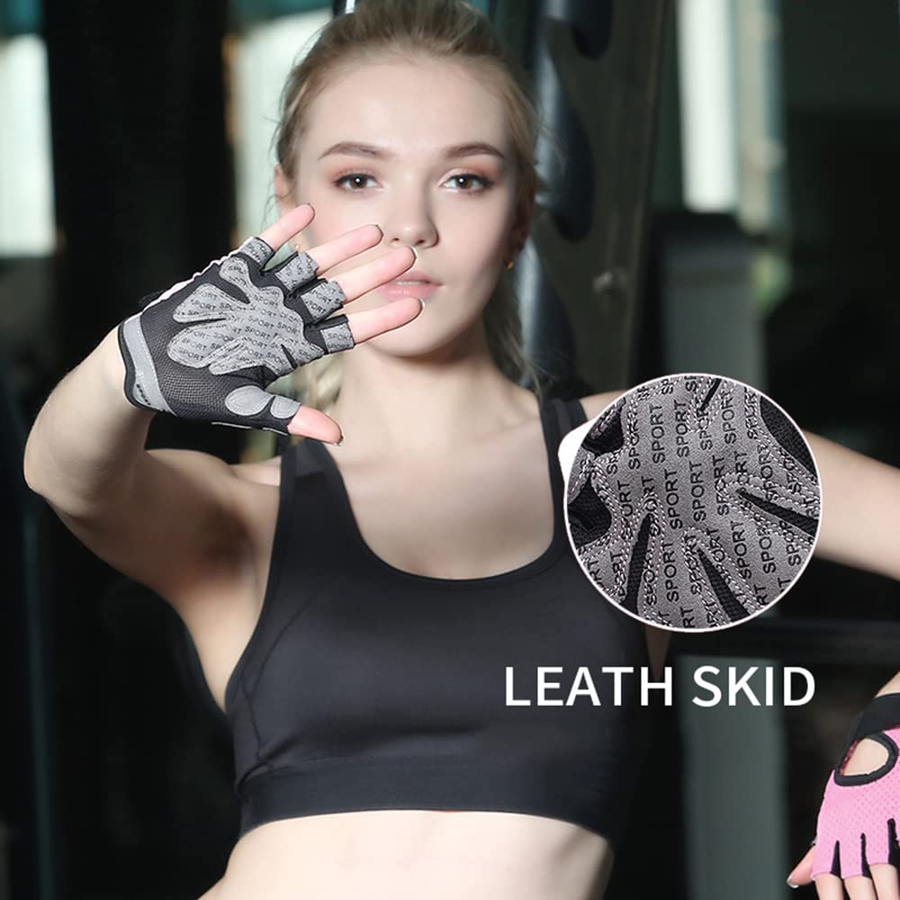 Paar professionelle Fitnesshandschuhe fürs Fitnessstudio, Gewichtheberhandschuhe für Damen und Herren, Workout-Bodybuilding-Handschuhe, Halbfinger-Handschutz, Fitnesshandschuhe (blau S)