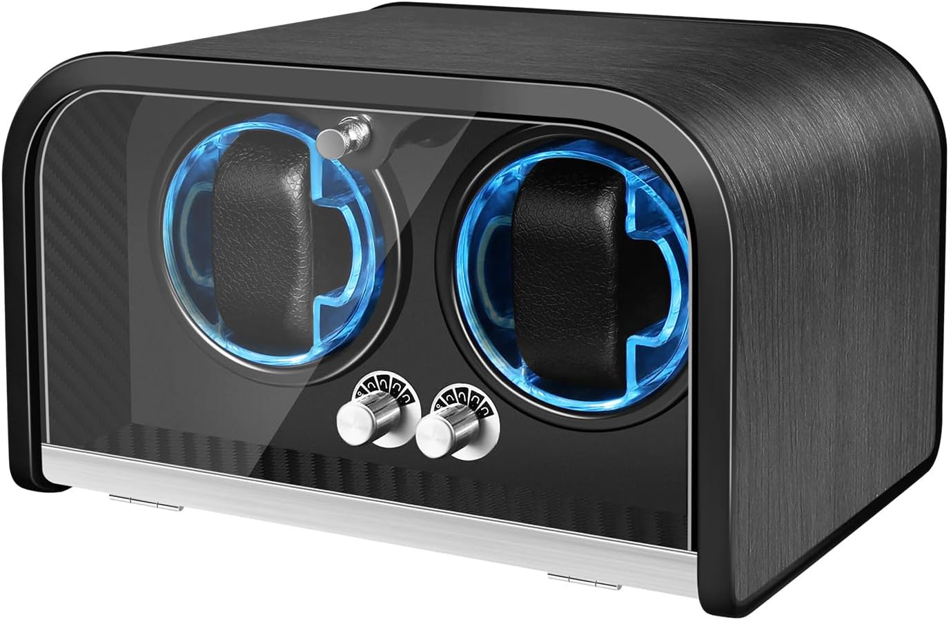 Watch Winder for Automatic Watches, Watch Winders Box 1/2/4/6/9 Slot for Rolex,Silent Motor, 4 Rotation Mode Setting,Built-in led Lights,Gift for Man