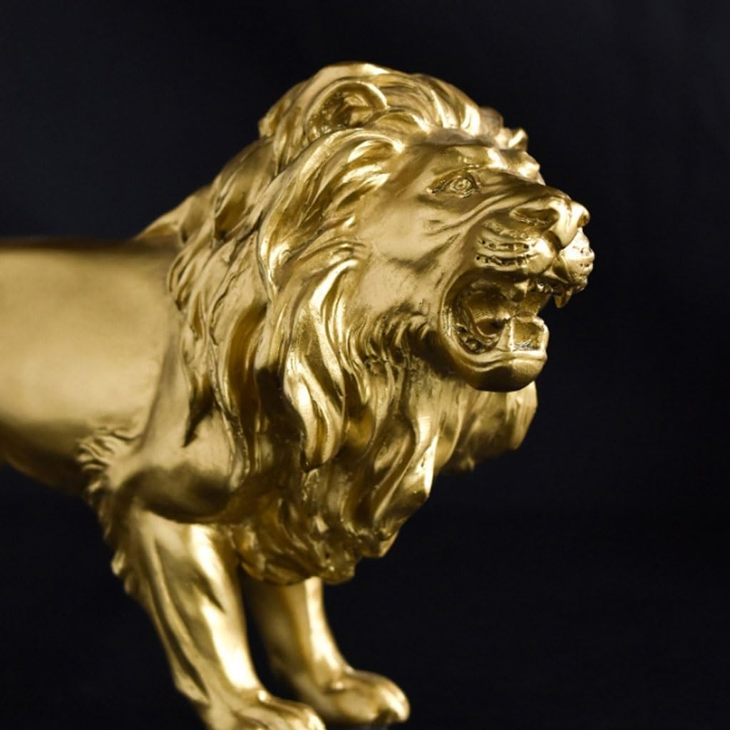 Statue Da Tavolo Creativo Leone Ruggente In Resina, Ornamenti, Decorazioni For La Casa E Il Soggiorno, Scultura Animale Statue Decorative Per La Casa
