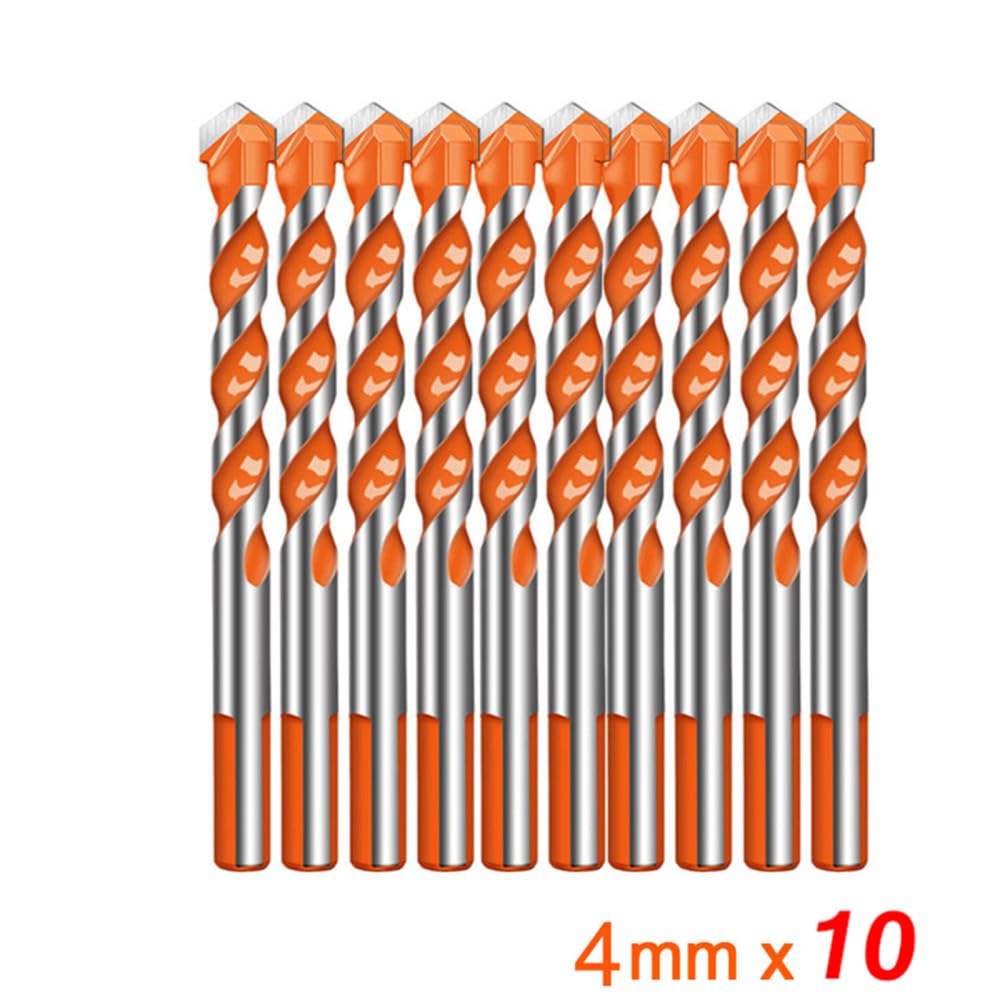 3-12mm Triangolo Filettato In Acciaio Al Tungsteno Per Piastrelle Da Parete Punta Per Calcestruzzo Per Uso Domestico Marmo Overlord Trapano Trapano Elettrico A Mano, 4mm X10