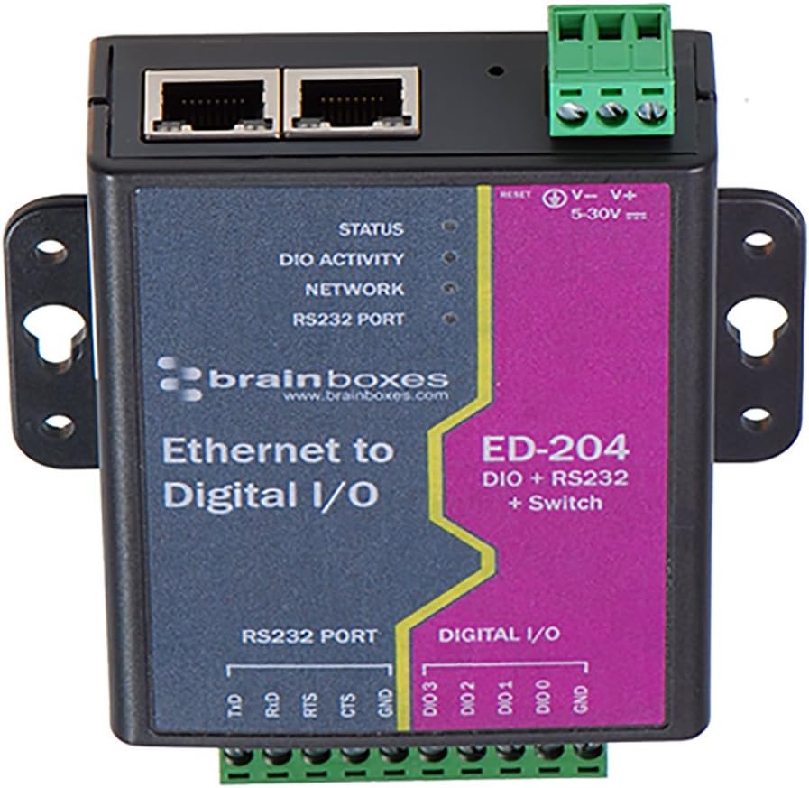 Brainboxes Ltd Ethernet 4 Dio + Rs232 + Switch