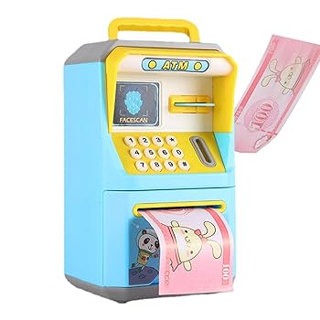 Amazon.co.jp: ATM型貯金箱 こども銀行 貯金玩具 ミニ銀行ATM