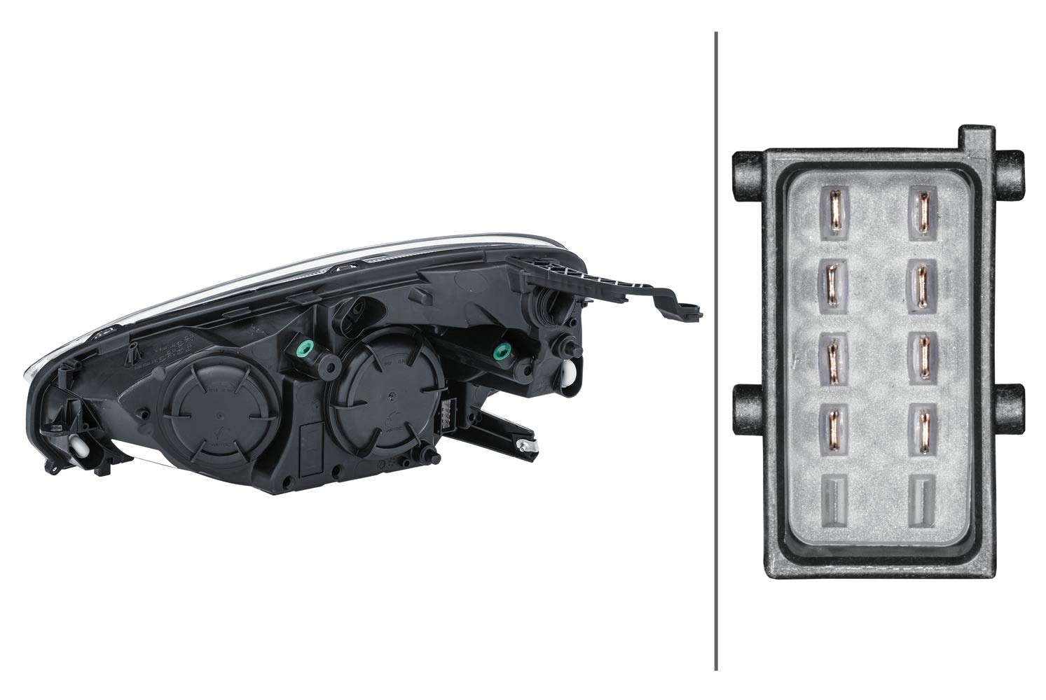 HELLA 1Eh 354 811-021 Illumination-Projecteur Principal - Ece - Pour Circulation À Droite - Avant Droite