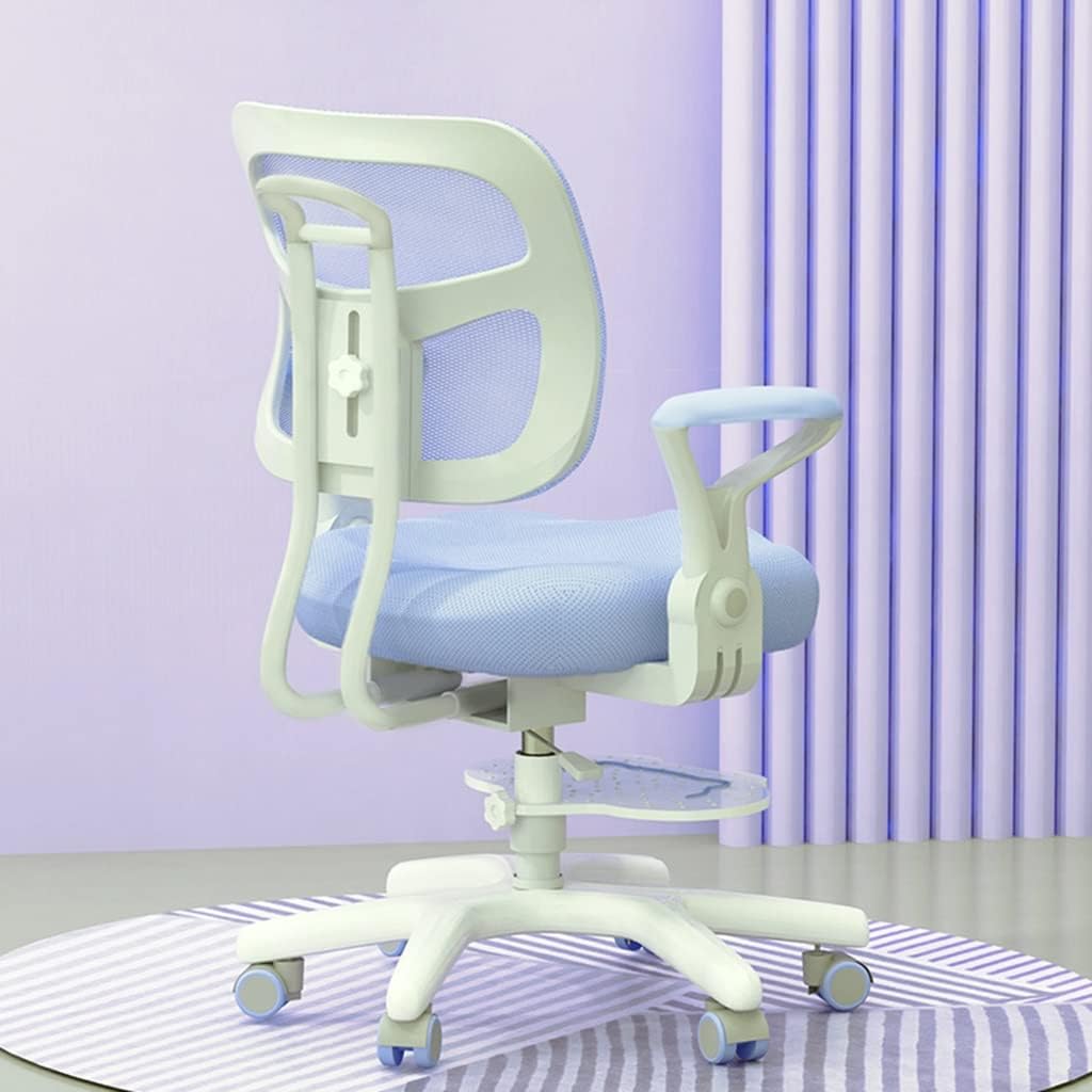 Kids Desk Chair, Armless Ergonomic Study Chair for Boys Girls Mesh Computer Chair with Adjustable Height Swivel Rolling Desk Chair for Teens, for Home School