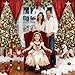 Mocsicka 7x5ft Christmas Window Backdrop for Photography Winter Xmas Trees Merry Christmas Party Decorations Photo Backdrops Xmas Night Santa Claus Photography Background