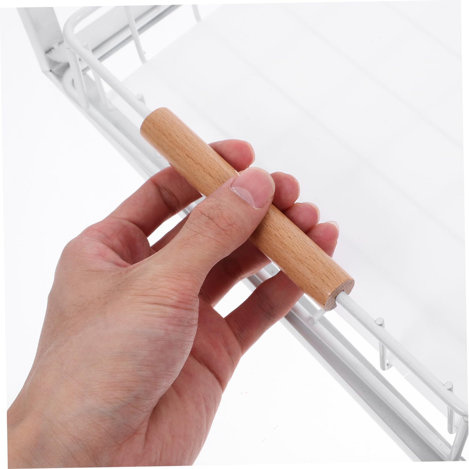 Küchenschrank Organizer Ausziehbar, Zweistufig, Weiß aus Kohlenstoffstahl