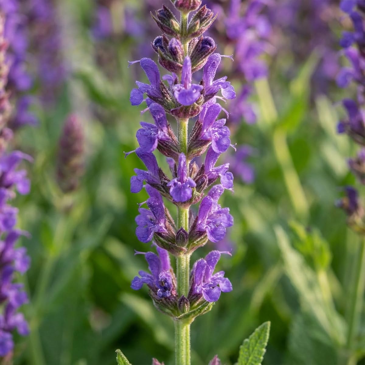 Bloomique - Juego de 6 - Salvia Ostfriesland - Salvia - Resistente al invierno - Perenne - Apta para abejas - 10-20 cm de altura - Maceta de 9 cm