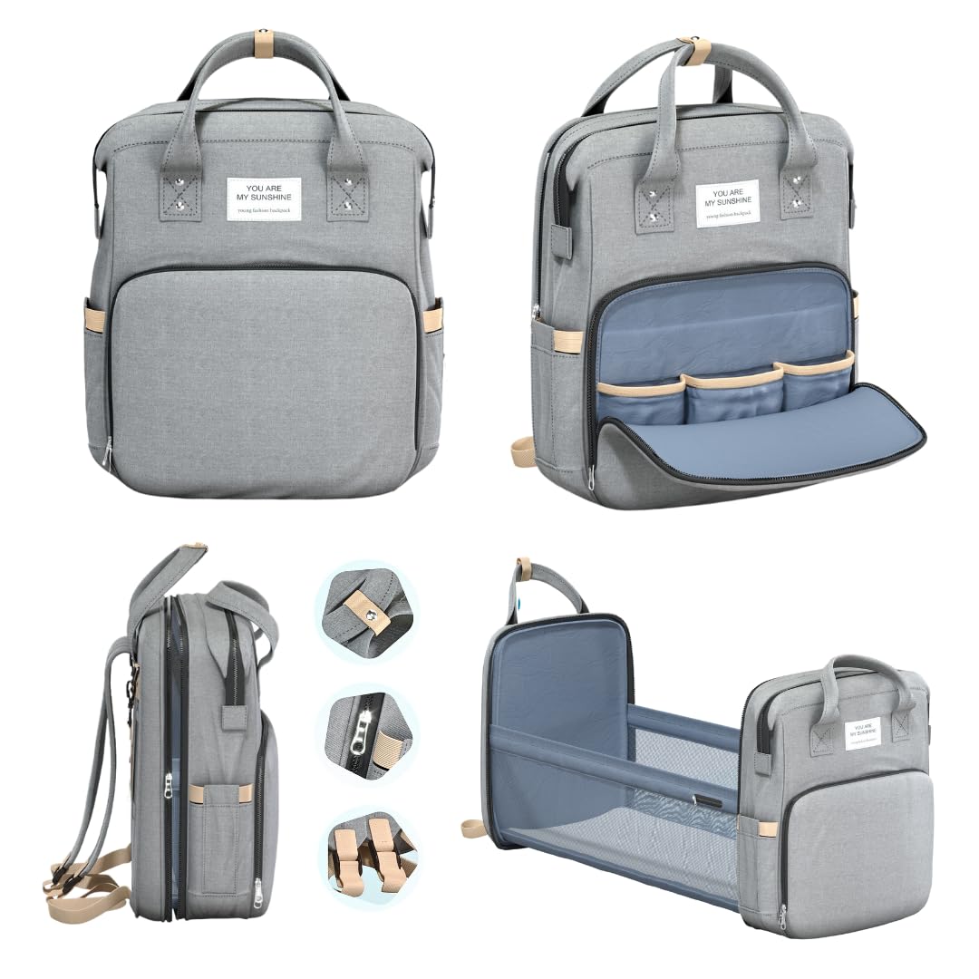 MINI DU BABY SHOP Mochila carro bebe con cremalleras reforzadas y costuras resistentes, esta mochila bebe es ligera y perfecta para llevar en tu carrito o como equipaje de mano en viajes