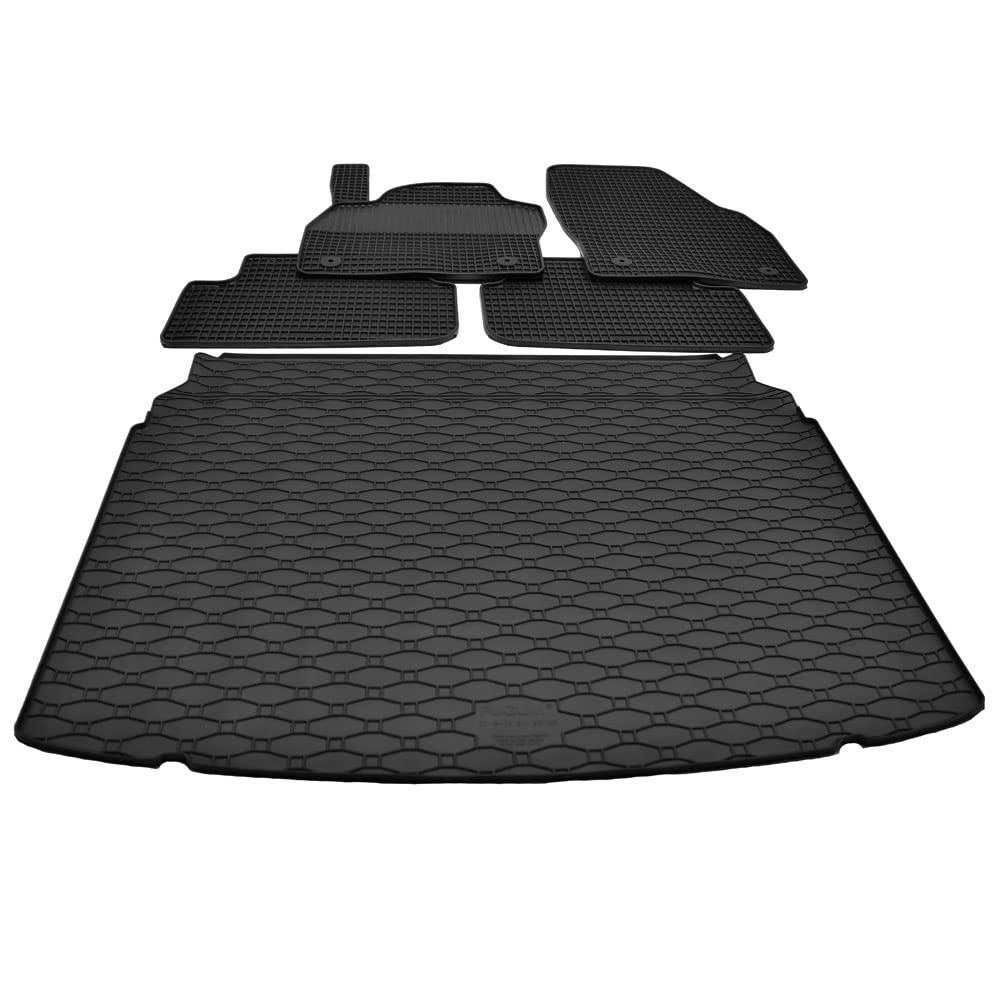 Gummifußmatten+Kofferraumwanne Set kompatibel mit VW Taigo