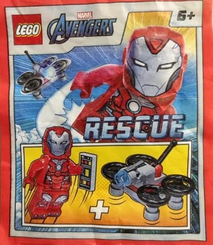 Marvel Super Heroes: Avengers: Iron Rescue Minifigure (Pepper Potts) in Armatura Rossa con Drone - Lego - Immagine 1