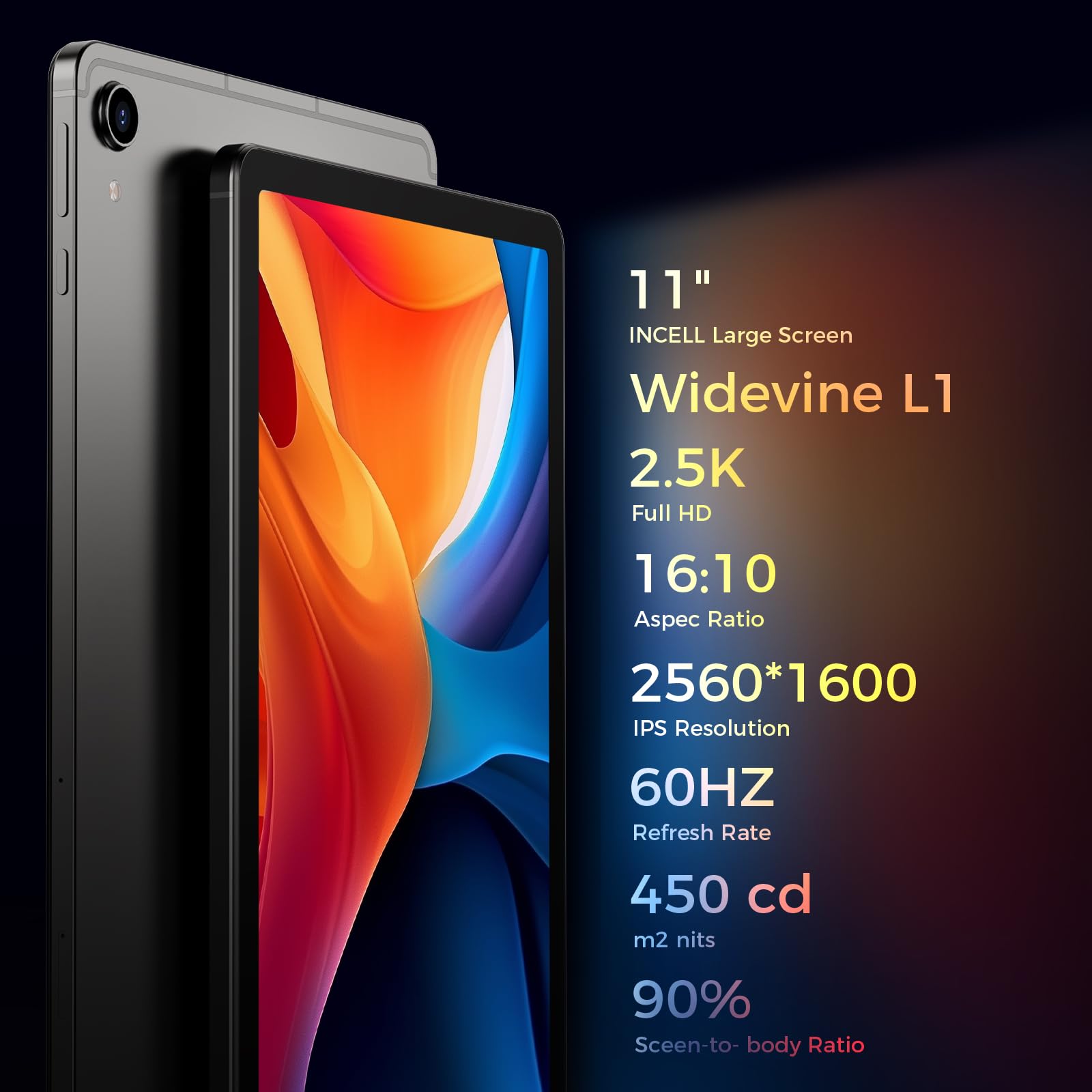 Amazon.com : 11inch Tablet, Android 15 Tablet 24GB RAM,128GB ROM