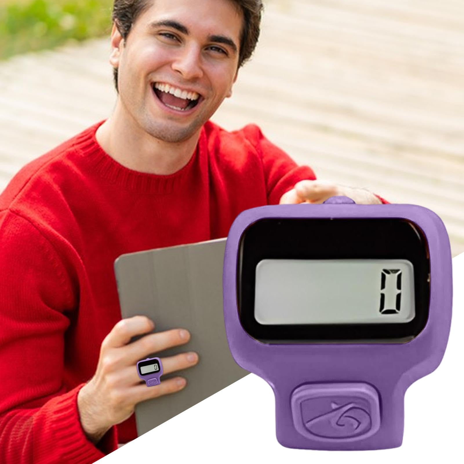 Clicker contatore mano | Clicker manuale digitale | Contatore elettronico con display LCD, contatore clic numero 5 cifre, contatori digitali portatili, contatori elettronici in miniatura