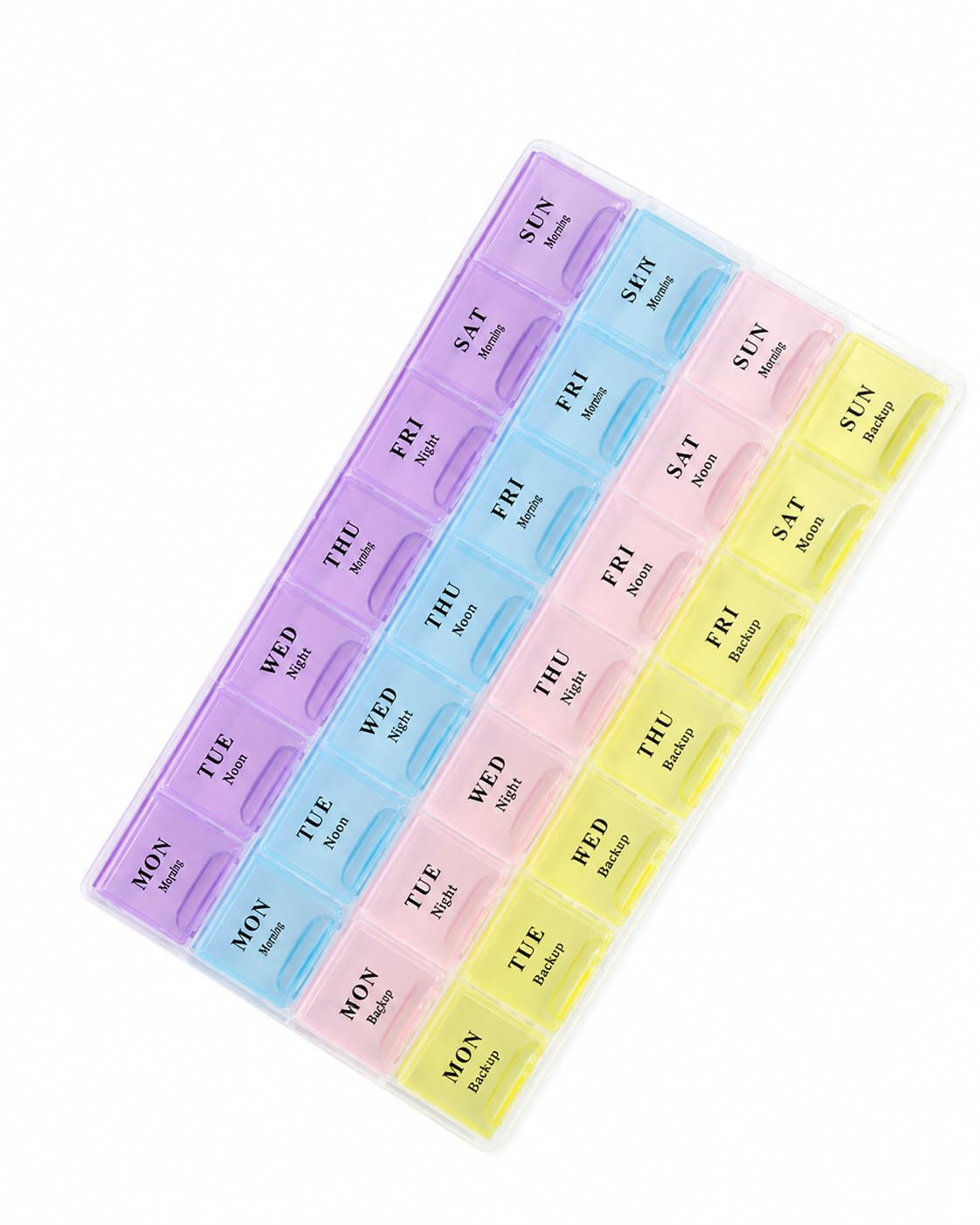pill organizer weekly 7days,4time,28slots medicine box moisture proof Dispenser Pill Boxes Large Compartments Moisture-Proof Case Medication Reminder Portable Travel Compartments,Travel Kits,Dust-Proof Box (Multicolor, 4 times)-image-23
