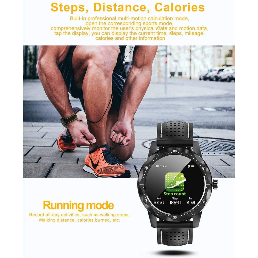 Montre Intelligente Réveil Fitness Tracker Prise en Charge Multilingue IP68 Étanche Bracelet Montre de Sport pour Course, Vélo, l'escalade