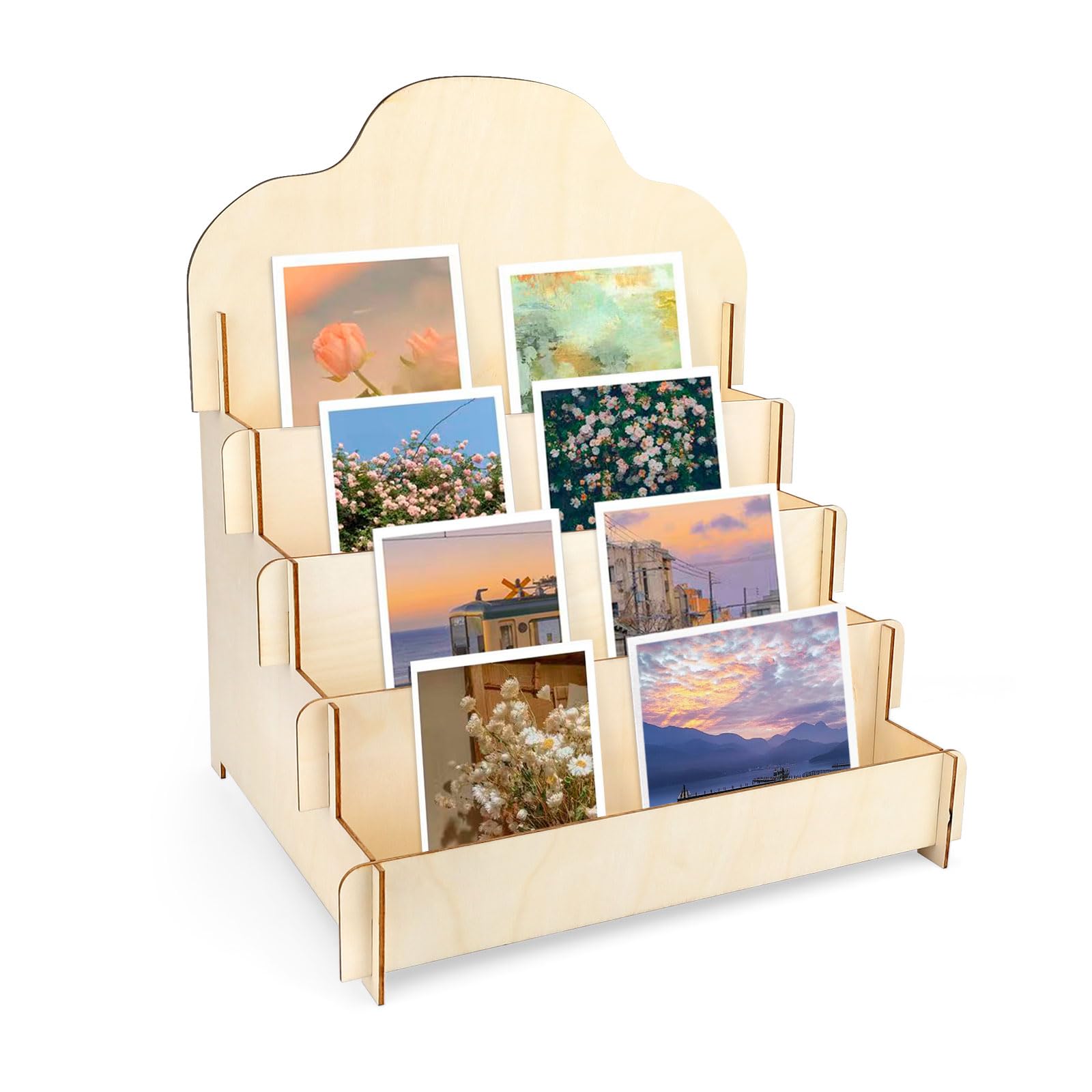Chihutown Greeting Card Display Stand 4-Tiered, Postcard Display Stand ...