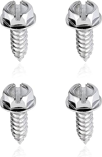 Miniatura 1 de 4 tornillos de fijación de acero inoxidable para marco de matrícula de automóvil, sujetadores de tornillos de matrícula estadounidenses a prueba de