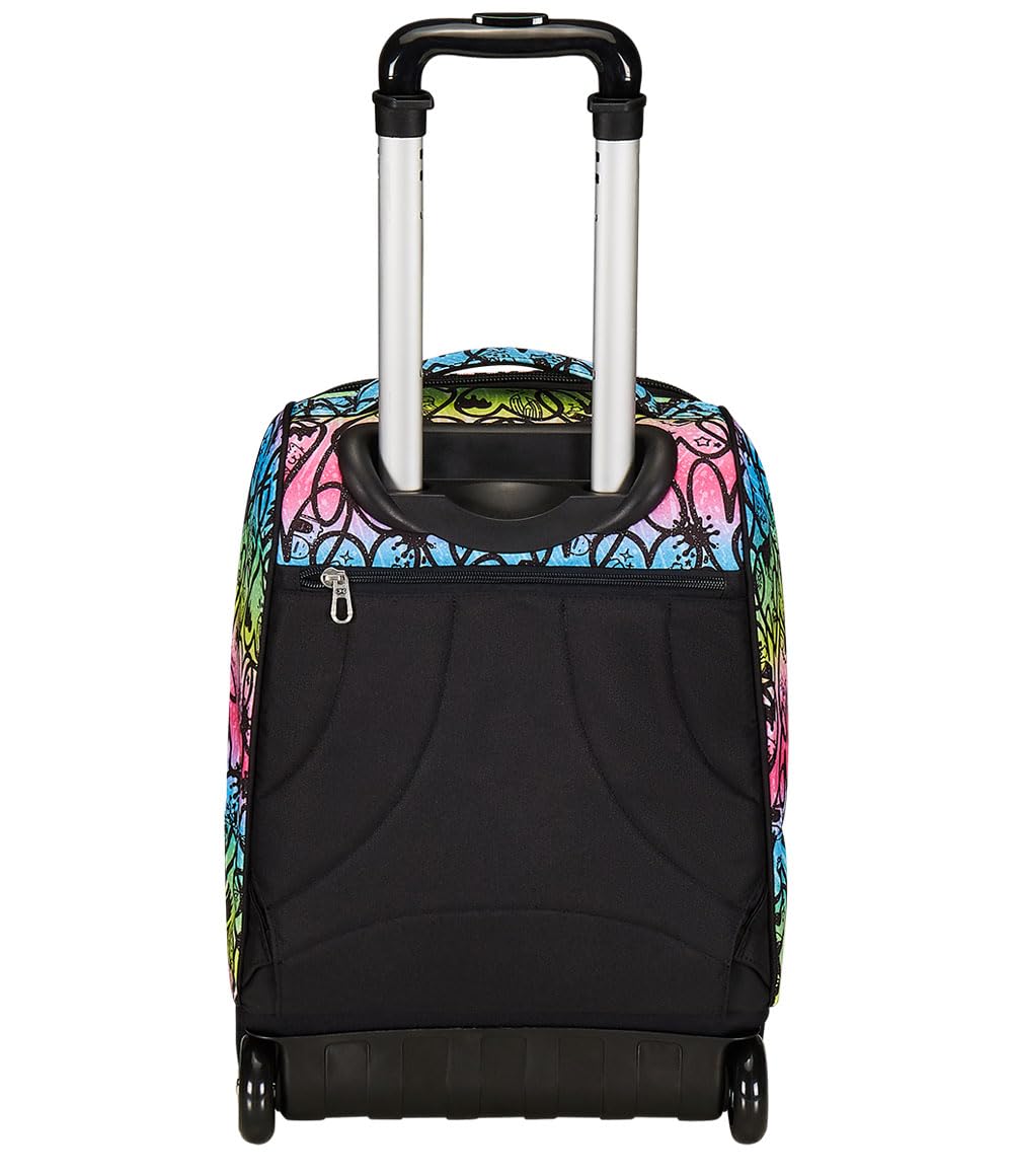 Seven Trolley Fisso, JumpLove, Rosa, 2 in 1, Doppio Uso, Trolley e Zaino, Scuola e Viaggio + Seven Diario 12 Mesi, Nero, Ragazza